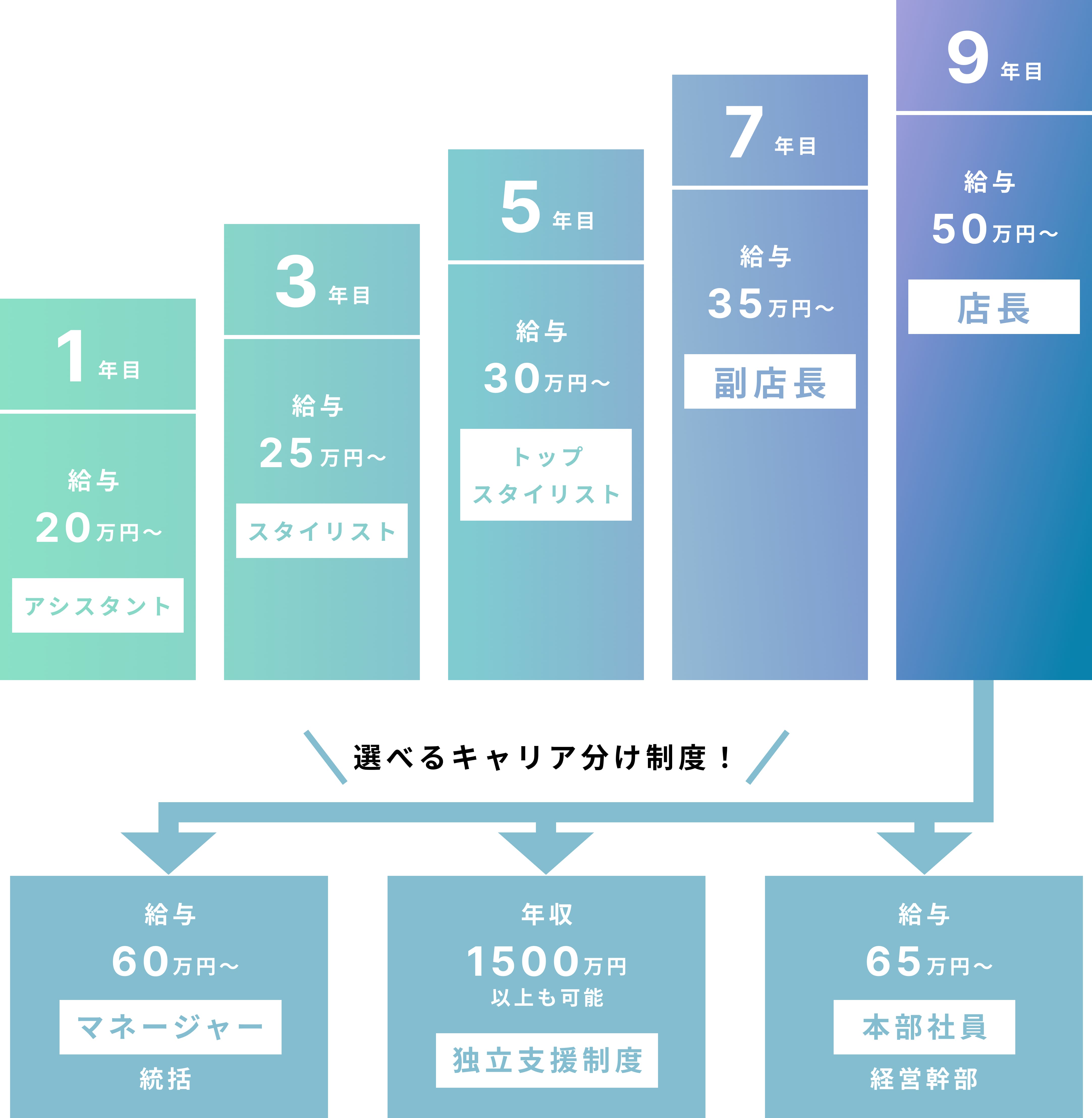 キャリアステップのイメージ